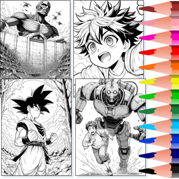 Unlock Your Inner Manga Artist with Hundreds of Coloring Pages!